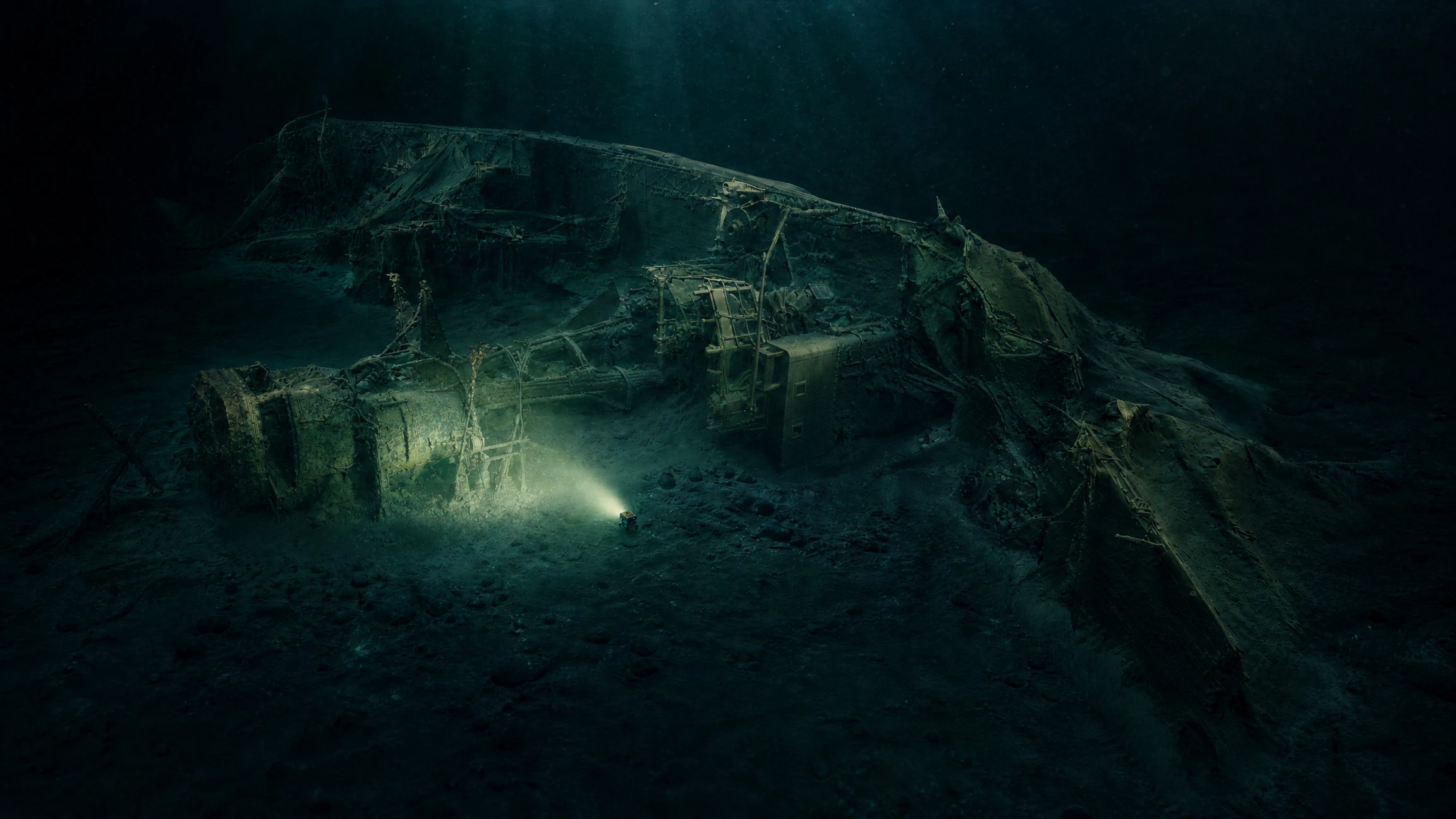 HMS Cassandra — visualisering av vraket på över 90 meters djup