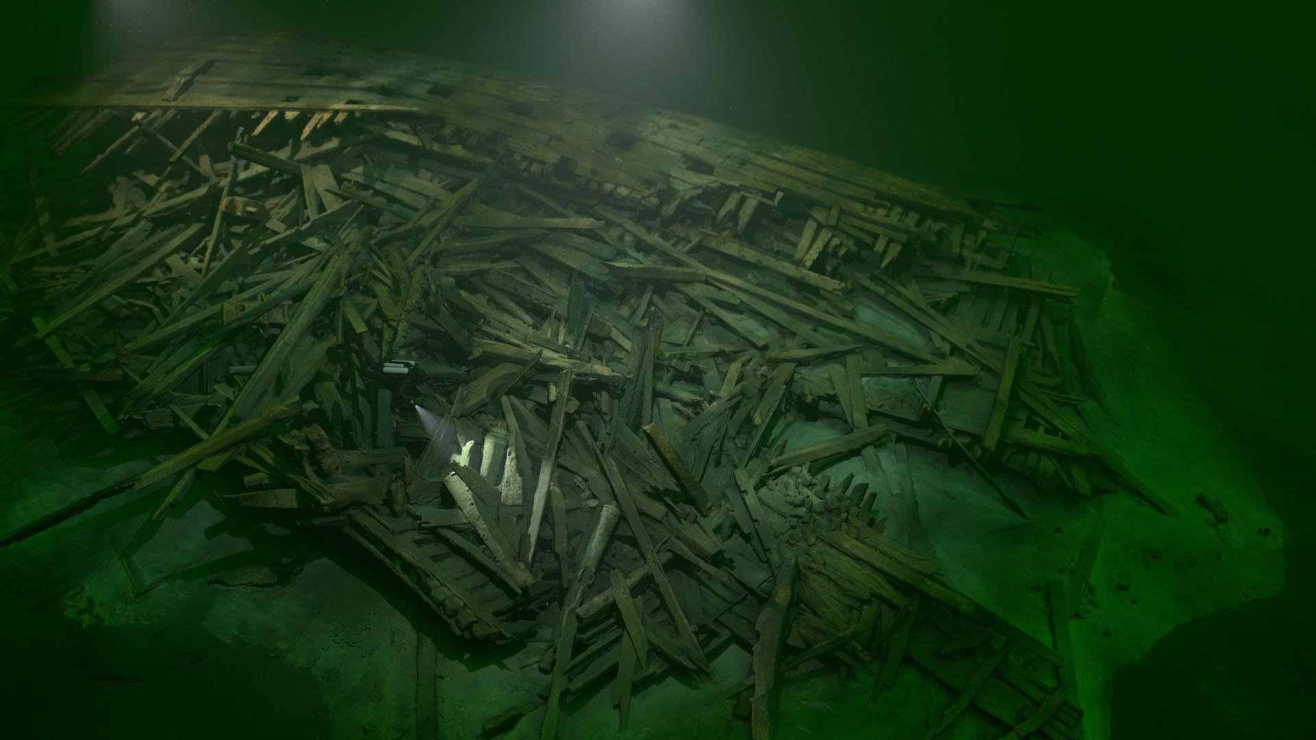 Renderad visualisering av Mars