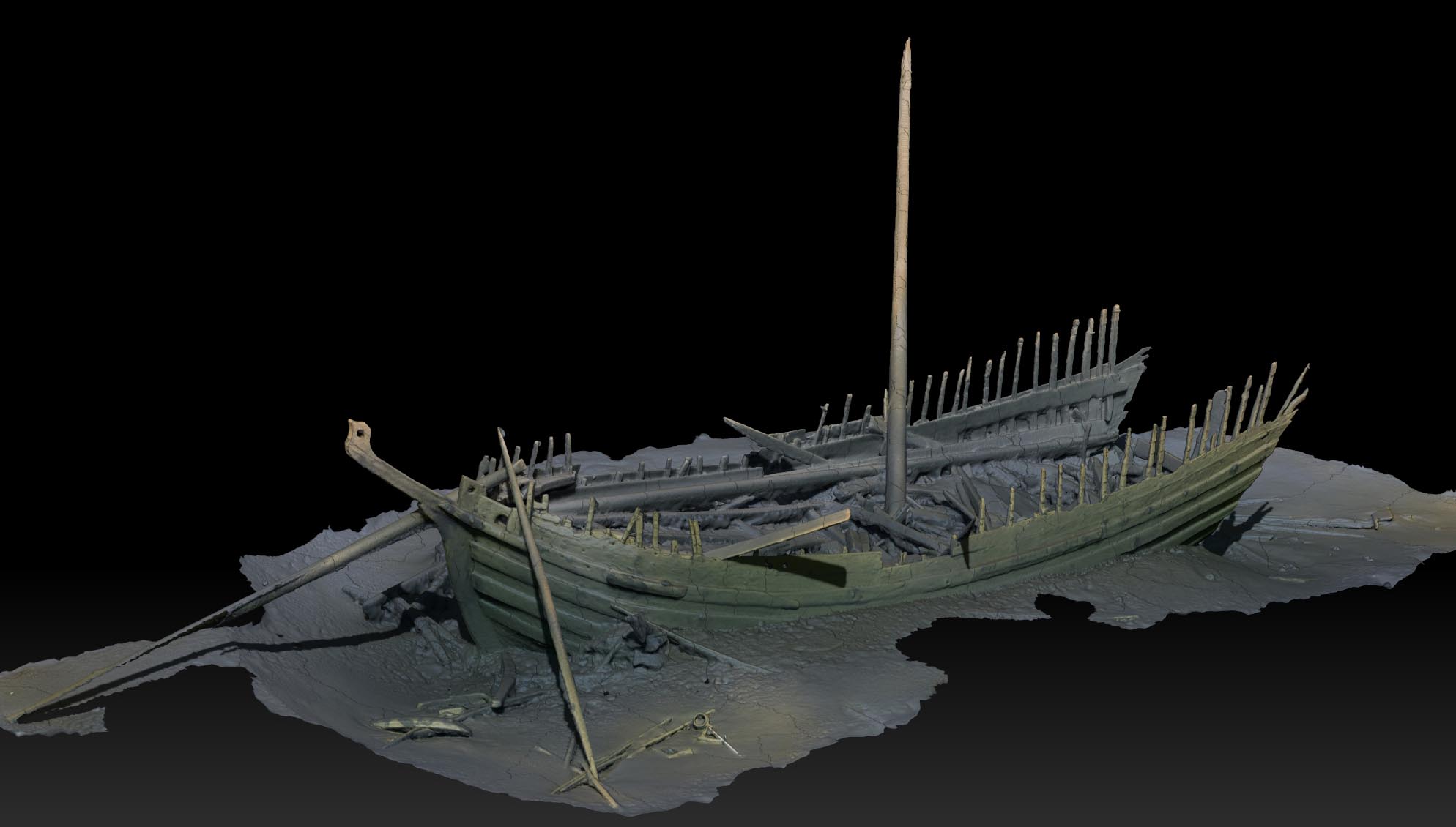 Renderad marinarkeologisk modell