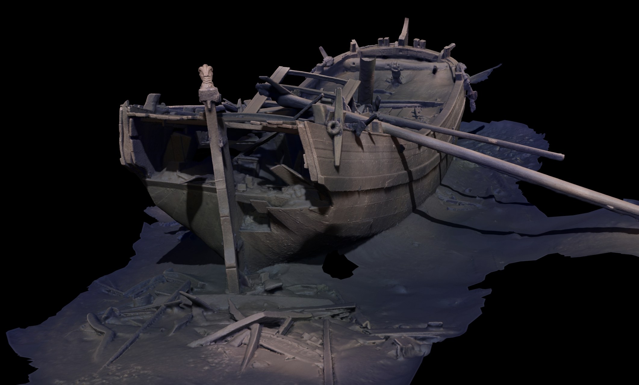 Inspektion av vrak vid marinarkeologisk undersökning